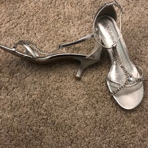 Silver Rhinestone Heels